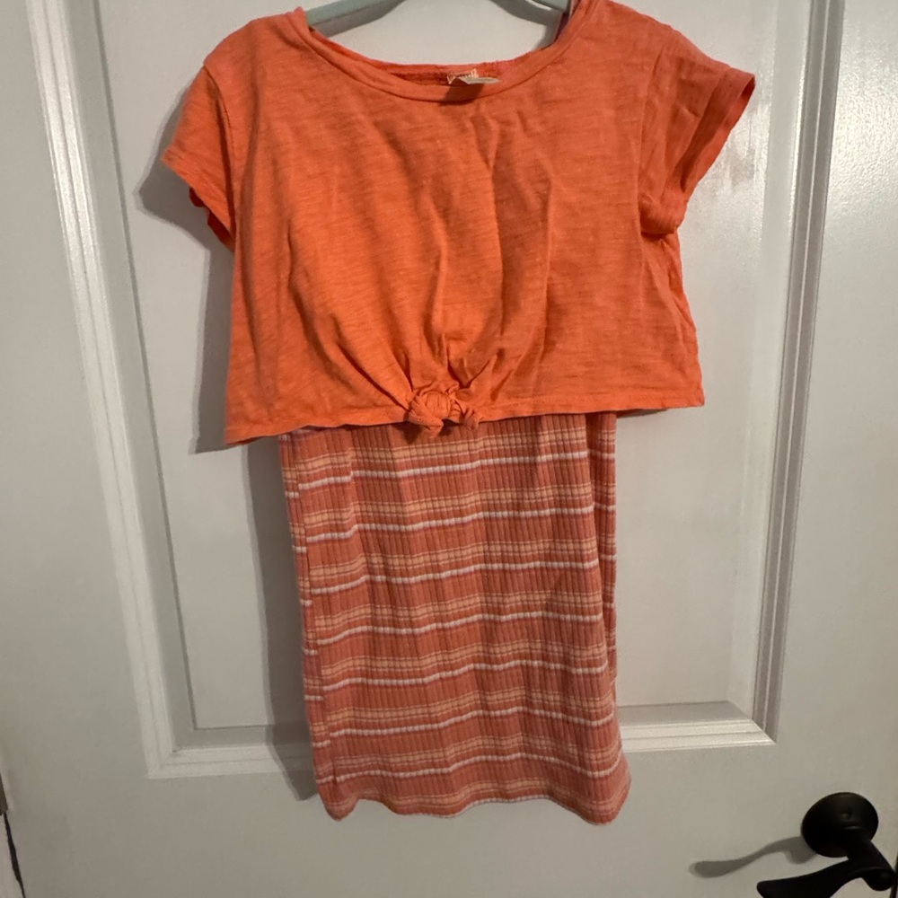 OshKosh B'gosh Orange and White Kids Dress